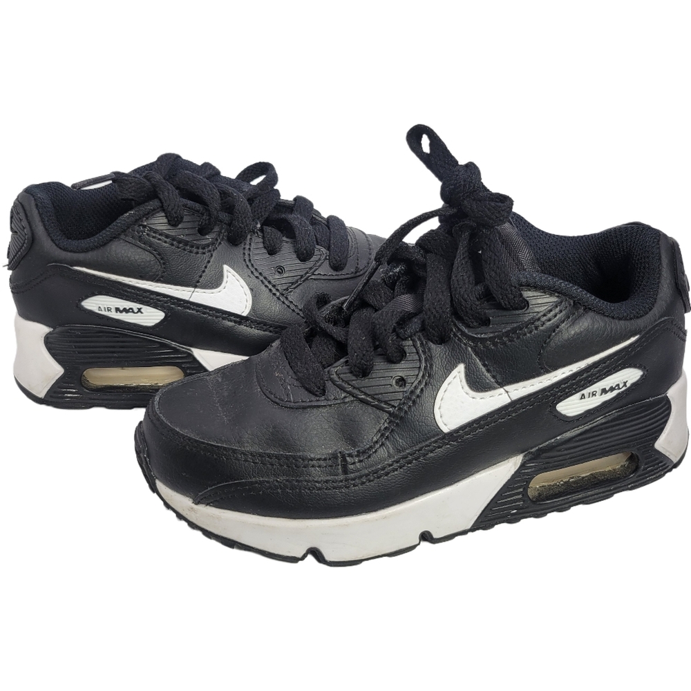 Nike Air Max 90 Boys Size 12C  Black Athletic Running Shoes Sneakers CD6867-010